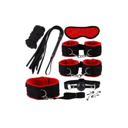 SEXTOYS Kit BDSM 8 Elements Noir/rouge