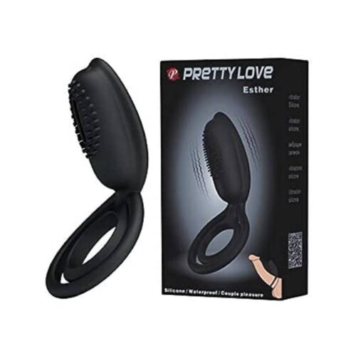 Pretty Love Double anneau de pénis vibrant stimulateur clitoris