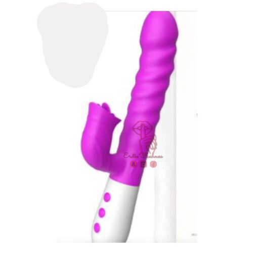 Gode vibrant à double langue avec vibromasseur