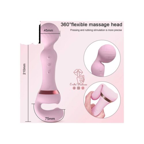 Puissant vibrateur AV 2 en 1 femelle de baguette magique Clitoris stimulateur 20 modes de recharge USB G Spot jouets sexuels Dildo pour les femmes