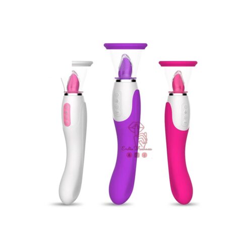 Succion de mamelon clitoral Stimulator sexe lécher langue vibration Sucker