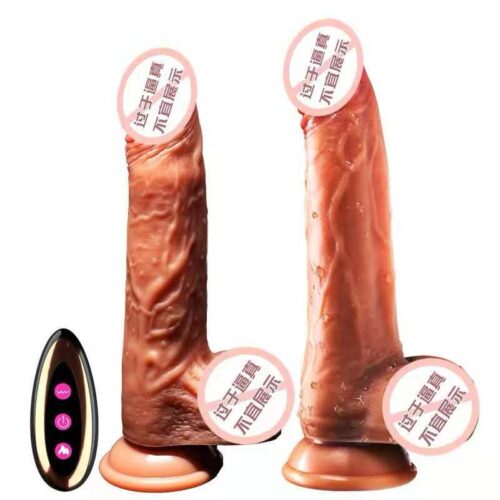 Vibromasseur télescopique sans fil gode réaliste pour femmes Masturbation féminine ventouse pénis chauffé télécommand Style 2 B