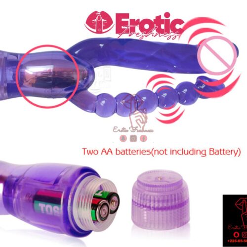 Embiofuels(TM Dual Head 2 Way Use Dildos Silicone Vibrator G-Spottor Butt Plug Toy Sex Products for Women [Purple]