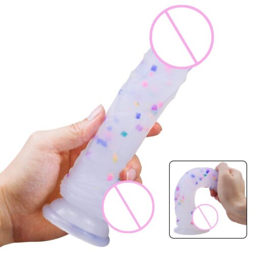 couleur gelée Silicone souple gode pour les femmes forte ventouse pénis artificiel produits de sexe femme Masturbation